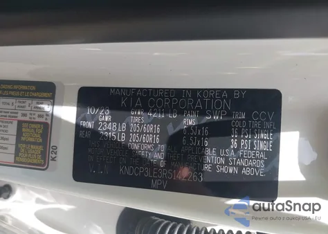 2024 Kia Niro Lx from USA, damaged, VIN KNDCP3LE3R5142263